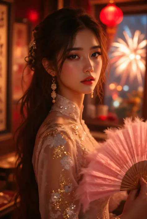 Cat ears、 fßace up, attractive, pretty girl, ponytail、 (( fine facial features , eroticism)), dramatic lighting , realistic , 8k, Dramatic Shadows , intricate and elaborate patterns , super detailed photo , chiaroscur...