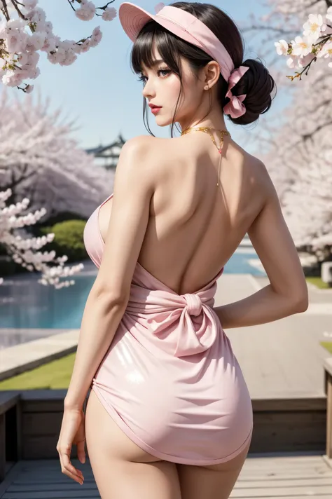 beautiful black hair ,shortcuts,Aligned bangs,Bright red lips,Pink Eyes, white skin,Beautiful Japanese clothing,super image quality,Ultra High Quality,masterpiece,DSLR,photorealistic, Detailed Details,Vivid details, Detailed ,detailed face, Detailed Detai...