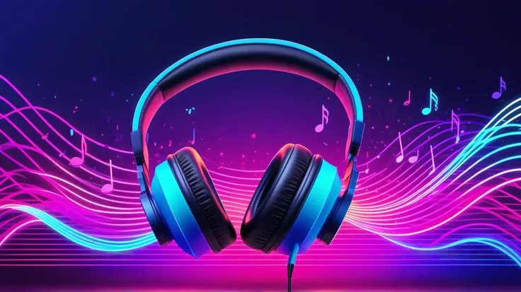 A vibrant and modern YouTube thumbnail for a pop music mix. The design features neon-colored musical notes, a stylish pair of headphones, and a dynamic soundwave effect. The background has a gradient of bright pink, blue, and purple hues, creating a fun an...