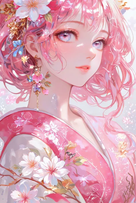 (EyesHD:1.2), masterpiece, best quality, ultra-detailed, very aesthetic, sharp focus, depth of field, vibrant colors, ray tracing, best lighting, detailed illustration, detailed background, cinematic, beautiful face,beautiful eyes,
1girl,(((pink short hai...
