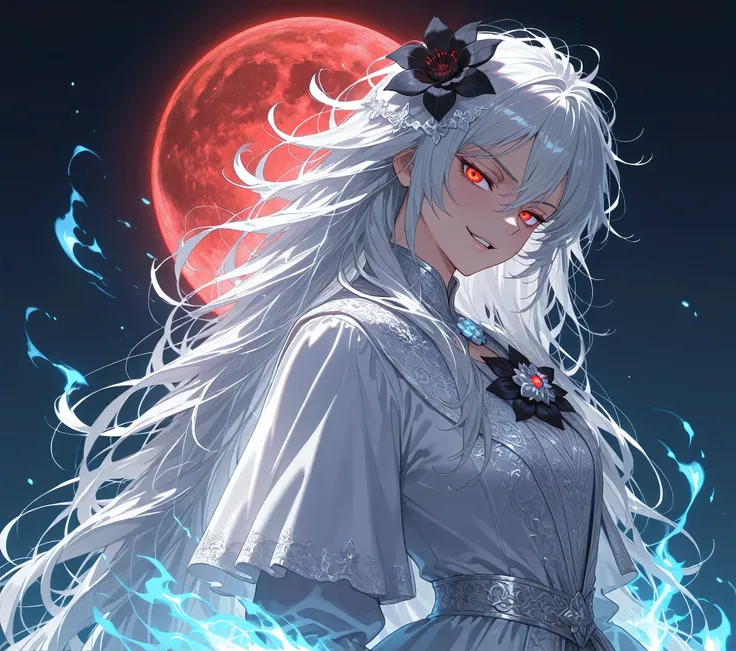 (upper body shot, close up shot, solo:1.7),magic circle,magic array, detailxl, Anime illustration, detailed anime artstyle, cinematic, volumetric lighting, clear sky, evening, cold light, colorful, light reflection, (head tilt, looking over her shoulder, t...