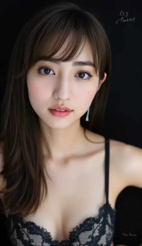 ultra-high accuracy，8k, very detailed，best quality，masterpiece, （from above1.5）， Japanese girl ，thin eyebrows，big breasts，，Lying on a black carpet sexy woman，  stretch your legs， Enchanting Gestures，lying on a black carpet，raise your head，(off the shoulder...