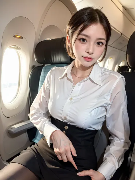 ((Best of the highest quality, Masterpiece, bust up portrait style, raw photo: 1.2)), (Sharp focus: 1.2), (1 AESPA girl, slim body type female, 27 y/o: 1.1), (solo: 1.28), (realistic, photo-realistic:1.37), cute face, finely eyes, (droopy eyes: 1.32), (Emp...