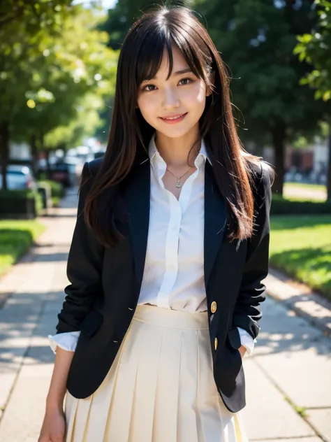 (Best-quality, Masterpiece, Ultra-High-Resolution, (Photorealistic:1.4), Raw Photo, depth of field, professional lighting, perfect anatomy, extremely details), 1girl, 15-years-old, the most famous Japanese idol, looking at viewer, (innocent smile), (((most...