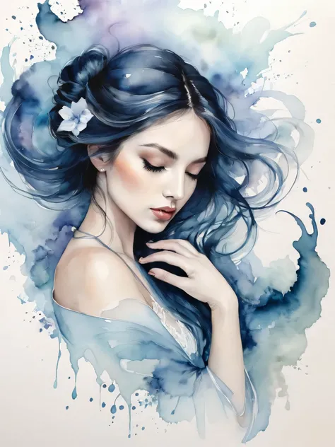 Tina Maria Elena Bak's artwork is a stunning representation of delicate watercolor art that celebrates sexy femininity and sensuality. Through her skilled use of soft colors and fluid forms, she creates a mesmerizing visual experience that captures the ess...