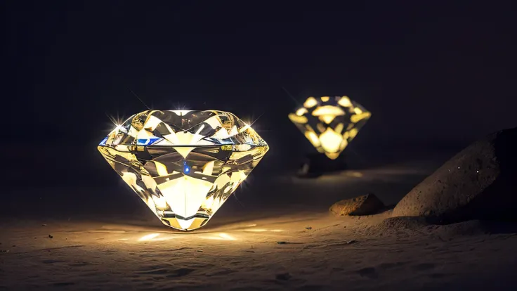 Diamond glowing in the dark