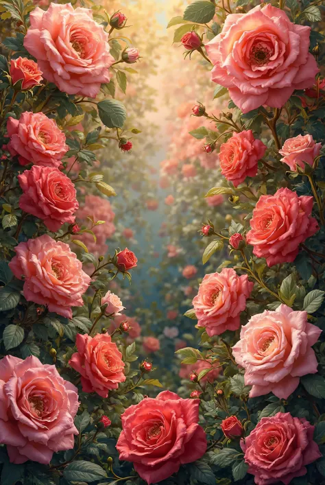 HD full floral rose background 