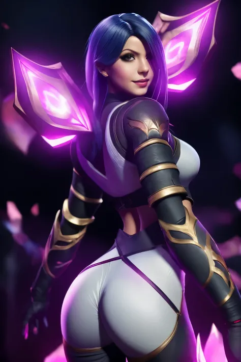 kaisa league of legends, k/DA All Out kai'sa, perfect ass,  wearing white leggings

