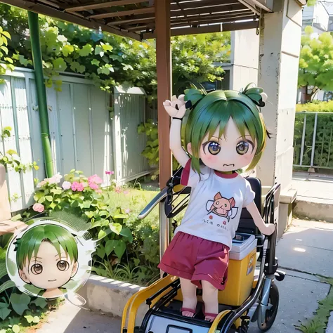 ((((      t-shirt  ))))    .(             top quality  ,4K,8k,            portable    ,            masterpiece:1.2)          (((((         chibi)))))   ride a bike  、Scent of the Wind Runs       (((((         yotsuba and fuuka                   ))))) Yotsu...