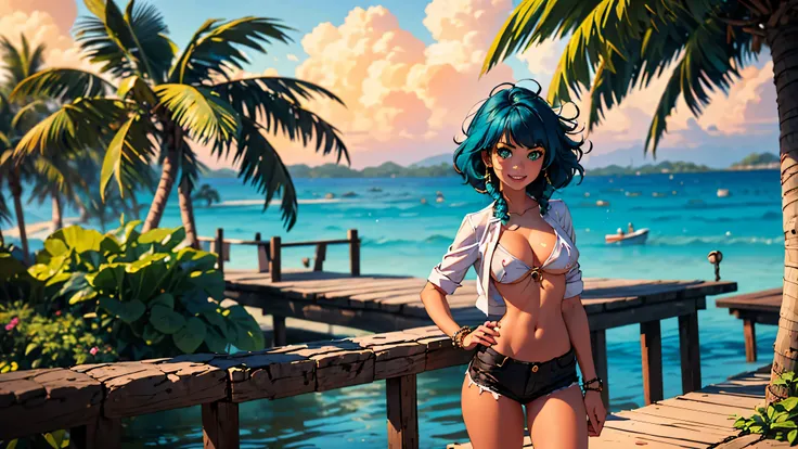 ((1girl, solo)), ((Realistic)), little, cute, young pretty girl, (()), ((young girl)), ((loli)), (()), ((skinny waist)), ((large breasts for a girl so young)), ((breasts defy gravity)), (short in stature), (beautiful girl), (dark tan girl), (pirate girl), ...