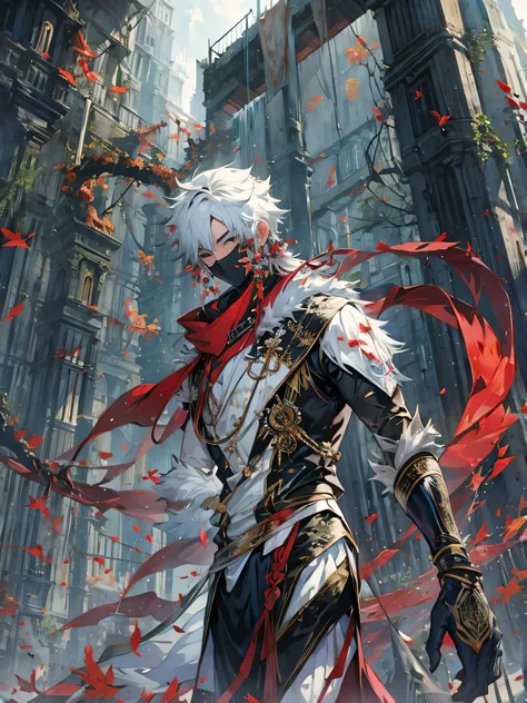 He&#39;s a Man .   The image features dark futuristic armor  ,   designed for Ken Kaneki ,  combining elegant tactical elements with a predatory appearance .  The armor reflects its duality like human and ghoul .  capable: O  capable é preto elegante com l...