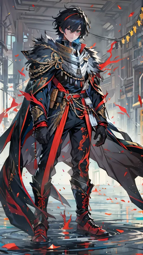 He&#39;s a Man .   The image features dark futuristic armor  ,   designed for Ken Kaneki ,  combining elegant tactical elements with a predatory appearance .  The armor reflects its duality like human and ghoul .  capable: O  capable é preto elegante com l...