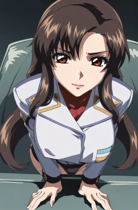 face that has a thin waist even with big breasts, ((5 fingers that delicately and accurately express the beautiful fingers of an office worker)),(face that has a thin waist even with big breasts),white blouse , black panties, ,(( ...