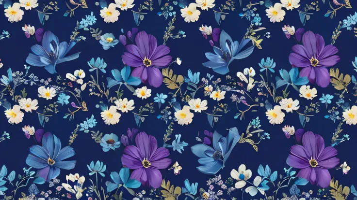 Flower handle pattern Flower handle、 navy、blue、ディープスカイblue、aqua、aquaマリン、スカイblue、Indigo 、purple 、blueバイオレット、dark magenta、 dark violet、dark orchid.