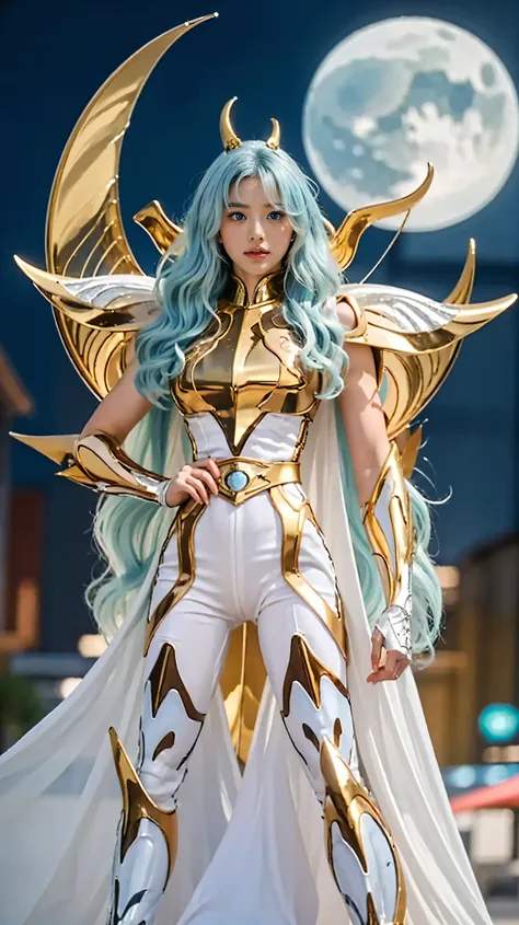 Masterpiece, 8K, Best Quality, Intricate Details, Ultra Details, Ultra High Resolution, (Makeup: 0.4), (Fluffy Blue Eyes: 1.21), ((Full Body)), ((Muscles: 1.1)), ((Daytime: 1.3)), Standing, HDR, Ultra Detail, EF 24-70mm f/2.8L II USM, Best Quality, High Qu...