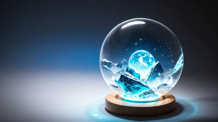 glowing ice globe