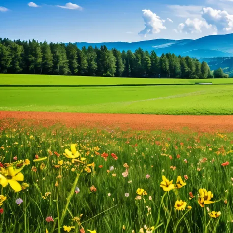 there is a field of flowers, fields of flowers, flower field, field of flowers, field of wild flowers, vast lush valley flowers, summer meadow, field of fantasy flowers, field flowers, flower meadow, meadow with flowers, scenic colorful environment, summer...