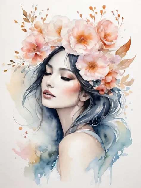Tina Maria Elena Bak's artwork is a stunning representation of delicate watercolor art that celebrates sexy femininity and sensuality. Through her skilled use of soft colors and fluid forms, she creates a mesmerizing visual experience that captures the ess...