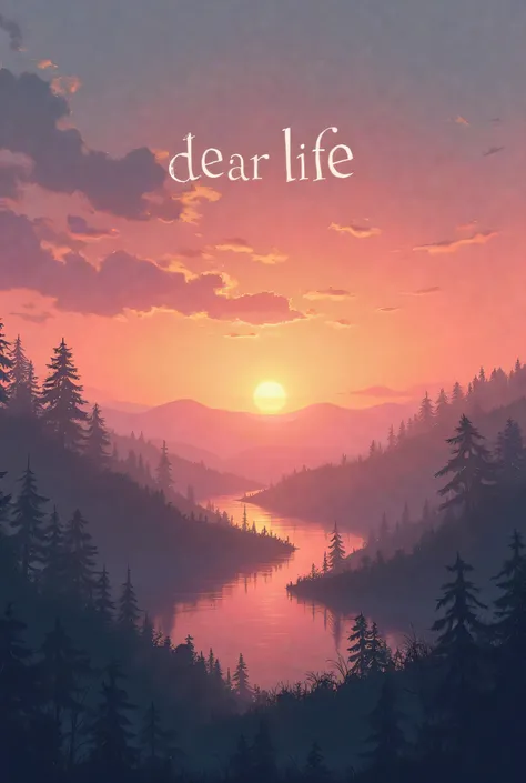 Only ( Dear Life) should be written on any landscape sunset .. make it look like music ablum cover photo