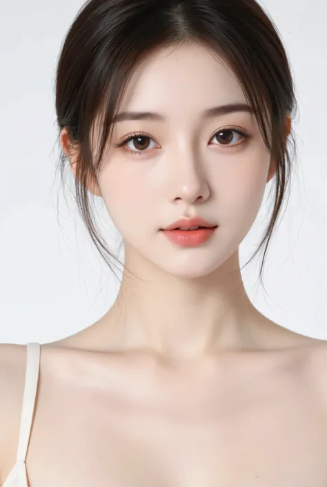 prompt: close-up portrait, photorealistic, 8k, Japanese woman, twenties, facing directly forward, hair neatly styled away from face, no hair on face, neutral expression, white background, soft lighting.
negative prompt: blurry, lowres, bad anatomy, ...
