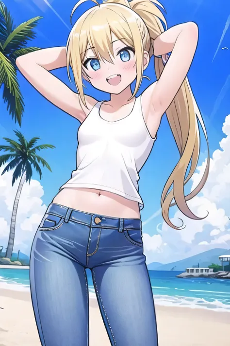 masterpiece,best quality,ultra detail, ((Perfect Face, Perfect Arms, Perfect hands, Perfect Fingers)), 1girl, 14yo, petite, ((round face, ecstasy, orgasm face, drooping eyes, shame smiling, blush)), dropping eyes, sleepy, Open mouth, ((White teeth)), backg...