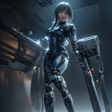 intelligent bionic robot, 2 women’s heads, woman, cyborg robot parts, microchip, Bright studio, hyperrealism, high detail on the face, delicate details, soft writing, rimlight, Rendered by Octane, Unreal Engine 5 rendering, Mechanical Public Enemy Style, 1...