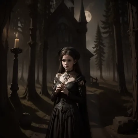 young sorceress, best quality,4k,8k,highres,masterpiece:1.2,ultra-detailed,realistic,photorealistic:1.37,(dark,dreary),victorian horror,fantasy,haunting,gothic,vintage,nightmarish atmosphere,exquisite details,ominous shadows,mysterious figures,elaborate co...