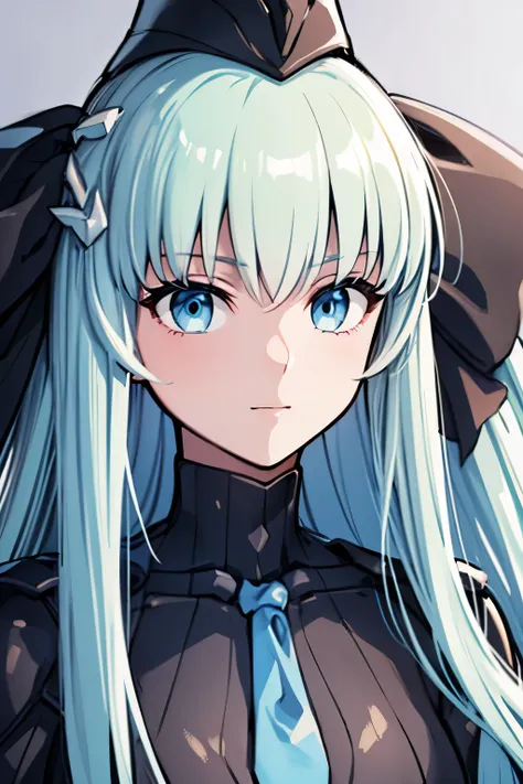 masterpiece, highest quality, (highest quality), (best illustrations), (high resolution),8k,face close up,on the bed, {{{masterpiece}}}, {{{best quality}}}, {{Super detailed}}, {{very delicate and beautiful}},smile,black DOLLSUIT,DOLLSUIT,{{{best quality}}...