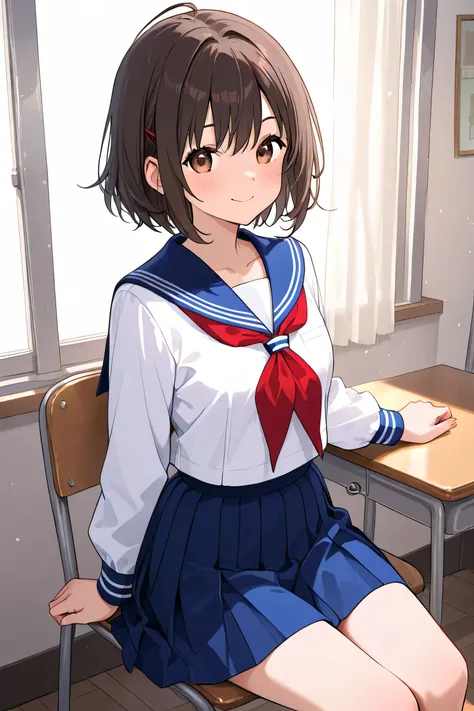 high school girl、sailor suit