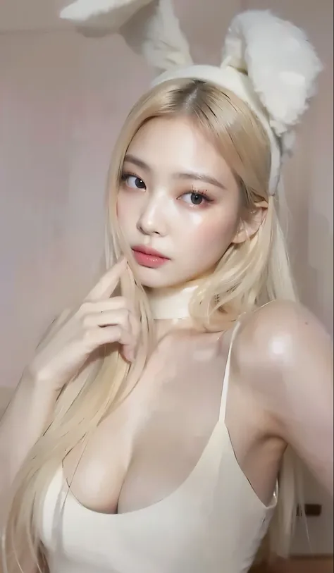 jennie1,1girl, solo, (realistic),(hyperrealism),(best quality),(masterpiece),(ultra high res),(photorealistic),(film grain),(upper body),eye makeup,detailed eyes,detailed face,black dress, posing for a photo, at the hallway 