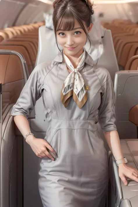  (masterpiece:1.2, best quality:1.2), 32kHDR, High Resolution, (alone、1 girl)、（Starlux Flight Attendant Uniforms）、 (At the airport counter, professional lighting)、A proper woman, beautiful face,、（Starlux Flight Attendant Uniforms Short Sleeve）、（Starlux Fli...