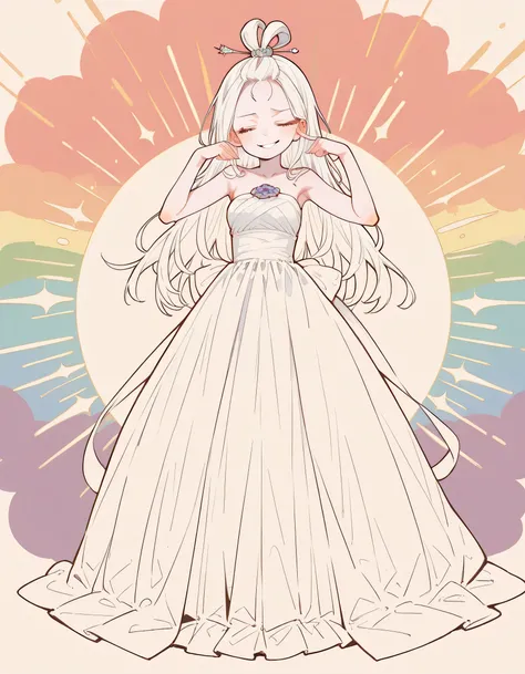 fullbody,emotional changpion pose,(solo),(sideview++),rainbow color one top knot,forehead,25years old,closed eyes pray,full lips,smirk,natural cosmetic,beautiful Kannon Bodhisattva dress,small breasts,slim,nice arms,u-kiyoe, lineart,(limited colors+), (dar...