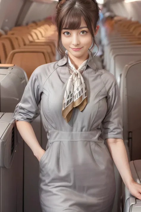  (masterpiece:1.2, best quality:1.2), 32kHDR, High Resolution, (alone、1 girl)、（Starlux Flight Attendant Uniforms）、 (At the airport counter, professional lighting)、A proper woman, beautiful face,、（Starlux Flight Attendant Uniforms Short Sleeve）、（Starlux Fli...