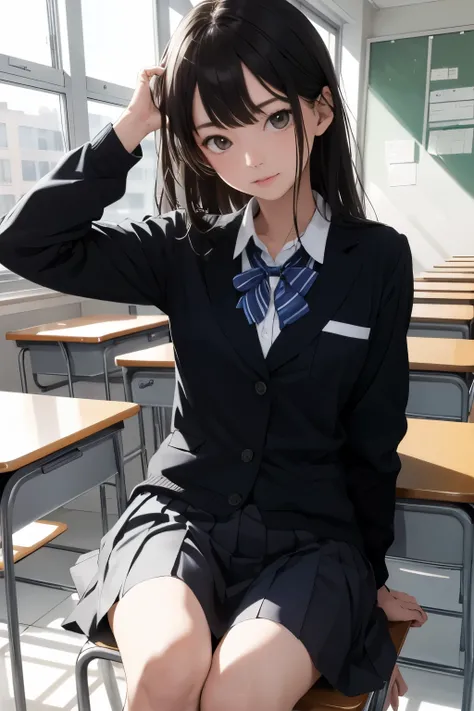 masterpiece,1girl,school uniform,