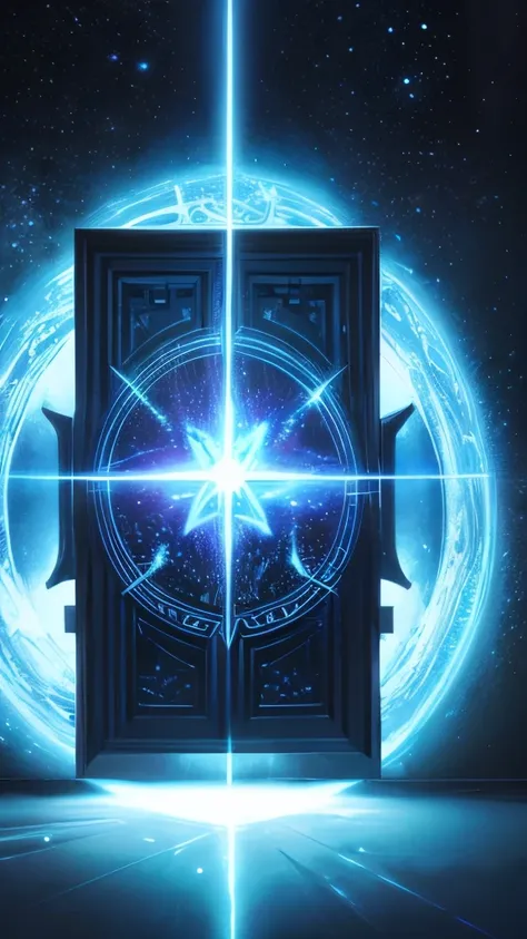 a close up of a painting of a doorway with a star in the sky, concept art inspired by Don Maitz, tumblr, psychedelic art, doors that are cosmic portals, dark dimension portal, portal to the ethereal realm, magical portal gateway, gateway to another univers...