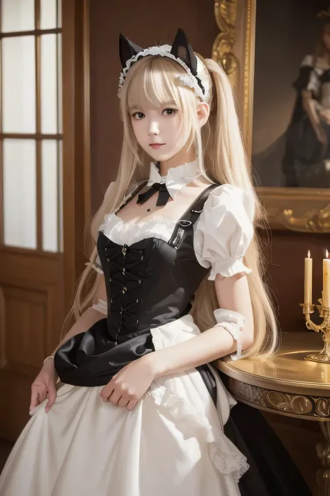 Masterpiece , high quality, high definition, high definition , high definition ,, boots, What is, emotionless,, 1 girl , One, chelka, Only skin , chest, brown eyes , clamp (circle) ( style ), platinum blonde hair, extra long hair , worke...