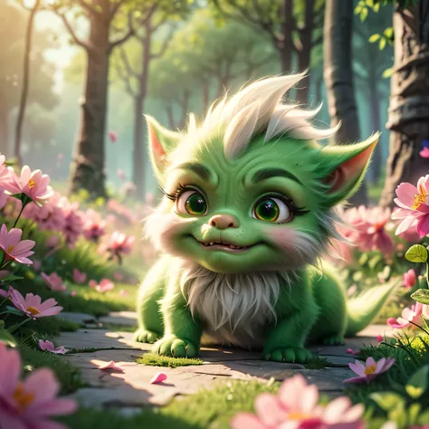 Magical Fantasy Creature, airbrushed super detailed, hyperrealistic fantasy art. Highly textured, hyperrealistic 3D render of a super cute realistic adorable mythical graceful transparent anthropomorphic green A Orc. Orc spirit. Magical atmosphere. Mystica...