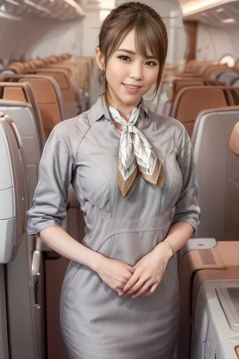 (masterpiece:1.2, best quality:1.2), 32kHDR, High Resolution, (alone、1 girl)、(Starlux Flight Attendant Uniforms)、 (At the airport counter, professional lighting)、A proper woman, beautiful face,、(Starlux Flight Attendant Uniforms Short Sleeve)、(Starlux Flig...
