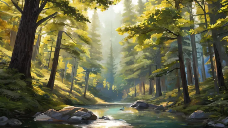 forest landscape, wallpaper
