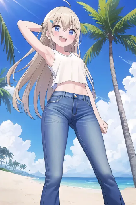 masterpiece, best quality, ultra detail, ((Perfect Face, perfect eyes, perfect hair, perfect arm)), 1girl, 14yo, petite, ((round face, ecstasy, orgasm face, drooping eyes, shame smiling, blush)), dropping eyes, sleepy, Open mouth, ((White teeth)), backgrou...