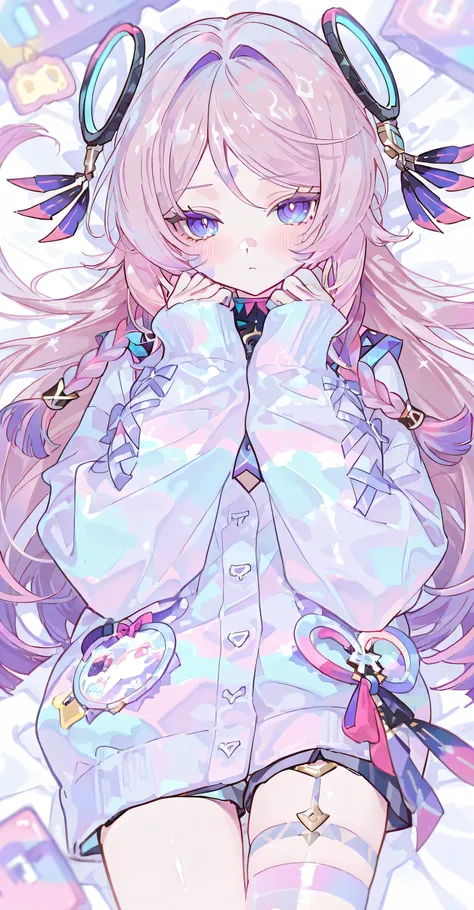 Pastel colors clothes, kawaii, Citlali, genshin