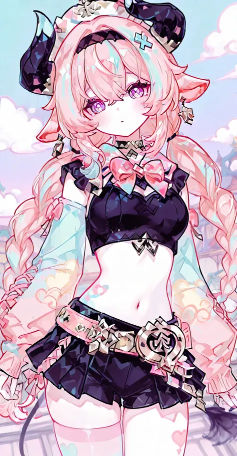 Pastel colors clothes, kawaii, Varesa, genshin 