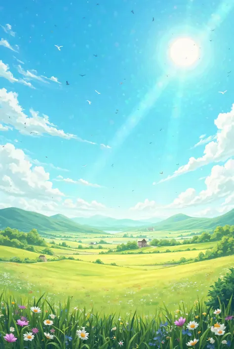 high quality realistic image of clear weather with sun present