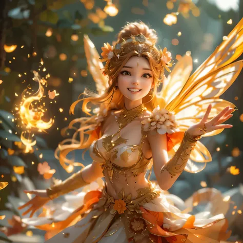 Put on a golden decoration