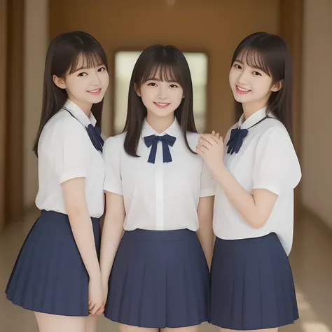 (masterpiece, best quality:1.2), High resolution, 1080P, 8K, 1girl, solo, (laughter of three zinomy girls with detailed. All the girls are noble, neat, intelligent and beautiful slender, maximum laughter of happiness: 1.8), (Incredibly well organized pure ...