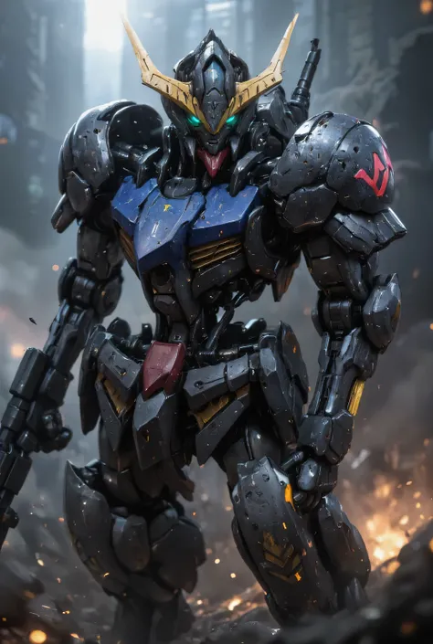 Mecha, heavy Metal, Darkness, Threatening、details, Mecha Nikal 、high image quality, 4K、8k、16k、best quality, High Resolution, design image sung by an extremely long haired, Rough Textures , shadowing、real、16k、high image quality、realistic、top quality、mas...