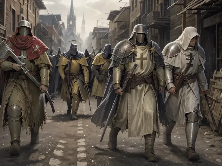 Trench crusade christians military, paladin, pilgrim, horror, crusado, guns, swords