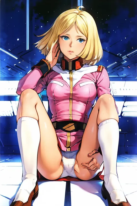 (top quality)),((top quality)),miniskirt、 spread legs,show white panties,((masterpiece)), ( details), hidden hair, sexy,Michal Ratkie、Space Century Federation Army Uniform、miniskirt、white pantiesminiskirt、white panties ((masterpiece)), miniskirt、white pant...