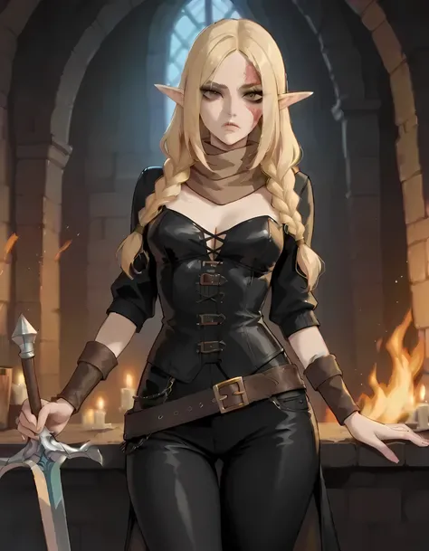 corset, curves, slim, leather, cleavage