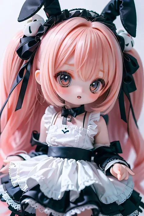 
         rabbit girl        、          chibi    、     young girl、            wearing gothic Lolita clothes    　Laughter、  dance